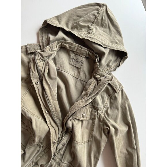 Aritzia TALULA Trooper Green Cotton Twill Hooded Utility Field Jacket, Size S - Picture 8 of 16